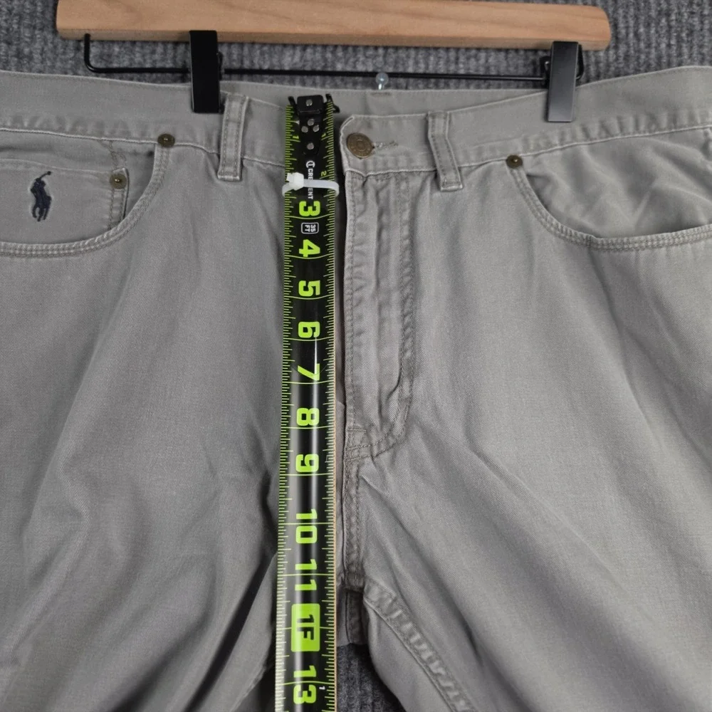 Polo Ralph Lauren Straight 650 Pants Mens 38x32 Gray Cotton Denim Style Y2K Gorp